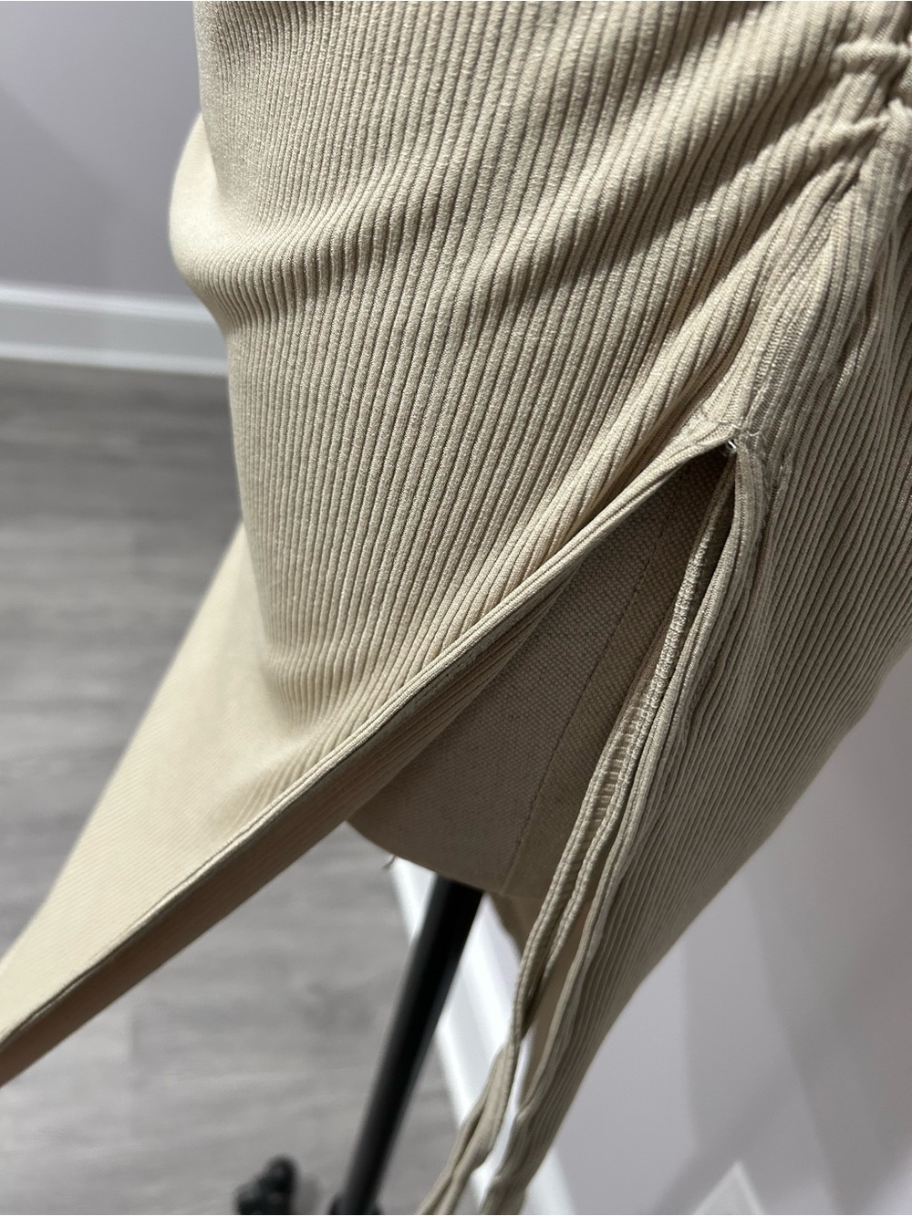 Zara Cream Ribbed Racerback Mini Dress - Picture 6 of 8